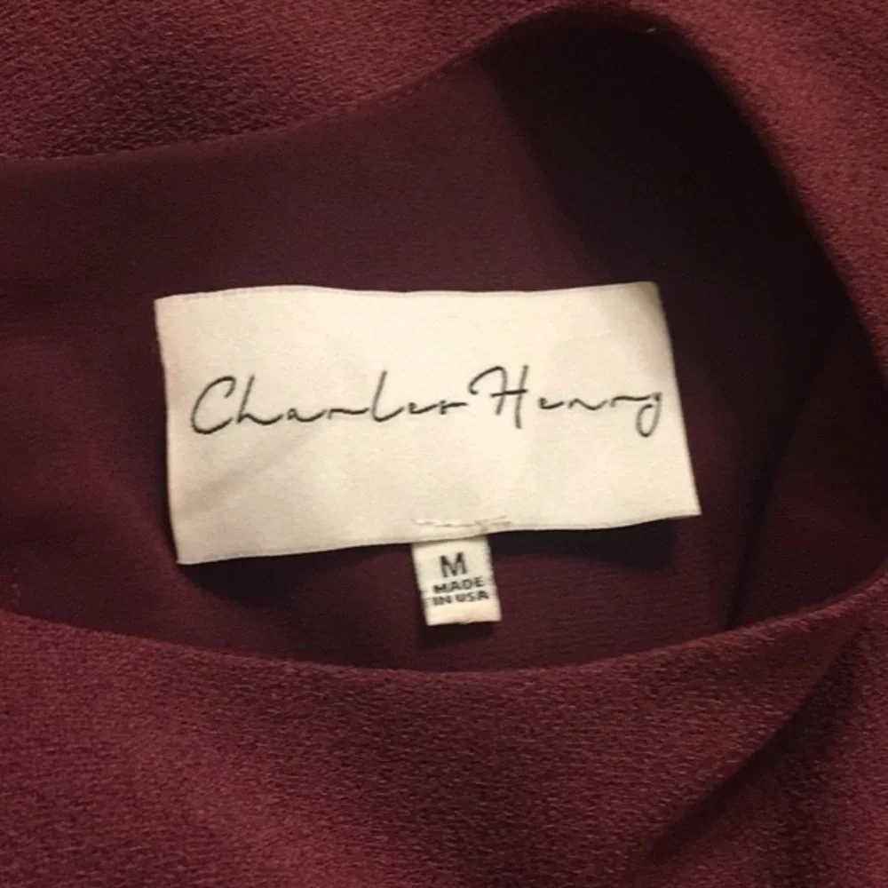 Charles Henry maroon long sleeve dress SzM